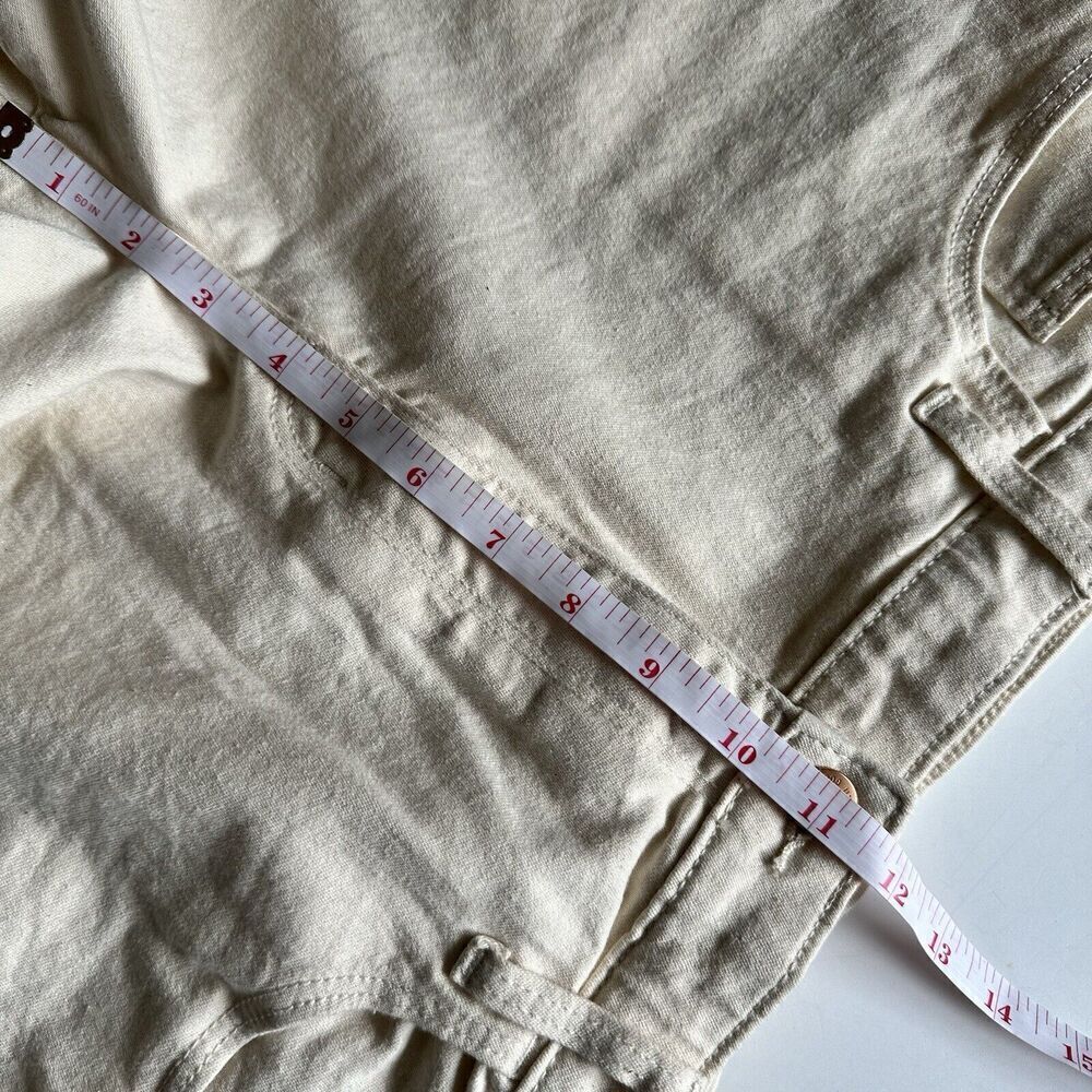 Universal Thread‎ High-Rise Midi Jean Shorts Ecru NWT Women’s Size 16 - Picture 10 of 11